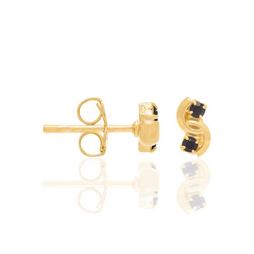 GOLD EARRING WITH CRYSTAL