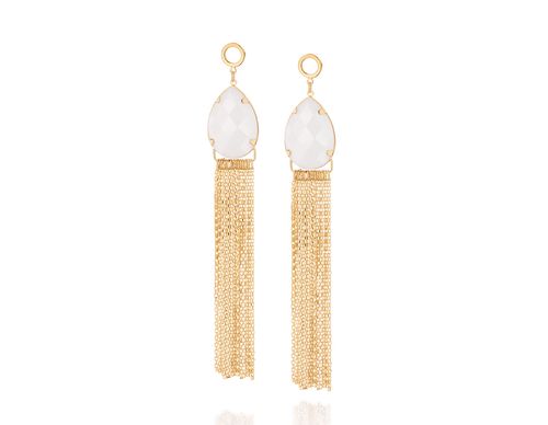 GOLD EARRING WITH STONE