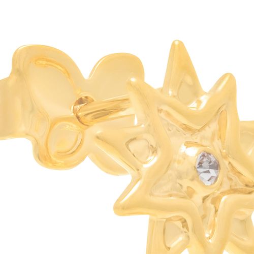 GOLD EARRING WITH CRYSTAL