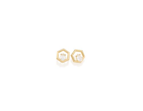 GOLD EARRING WITH CRYSTAL