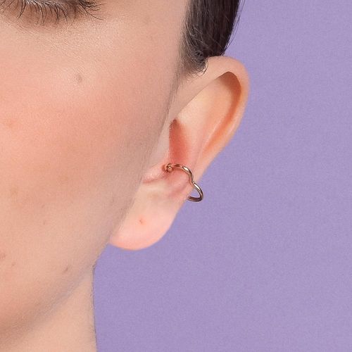 GOLD HEART EAR CUFF