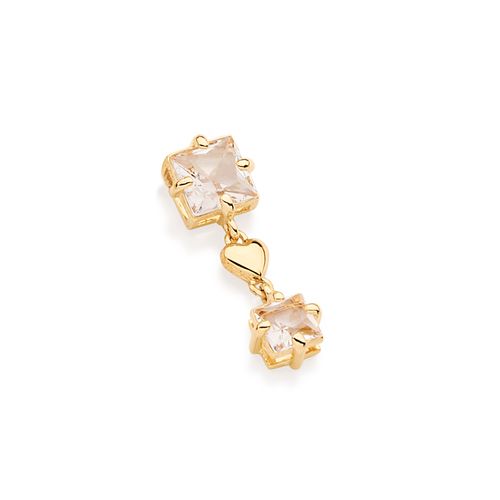 GOLD PENDANT WITH CRYSTAL