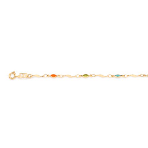 GOLD BRACELET WITH CRYSTALS COLORS