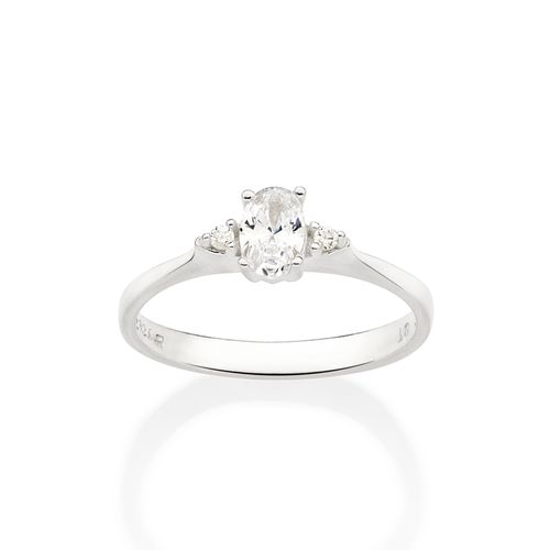 SILVER DAINTY ENGAGEMENT RING