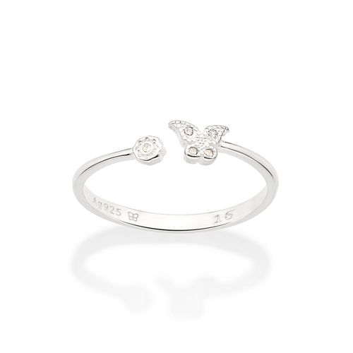 SILVER 925 BUTTERFLY SKINNY RING