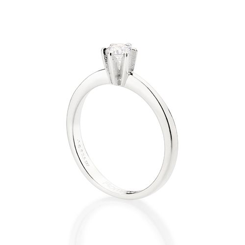 SILVER 925 SIMPLE ENGAGEMENT RING
