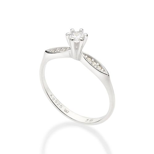 SILVER VINTAGE ENGAGEMENT RING