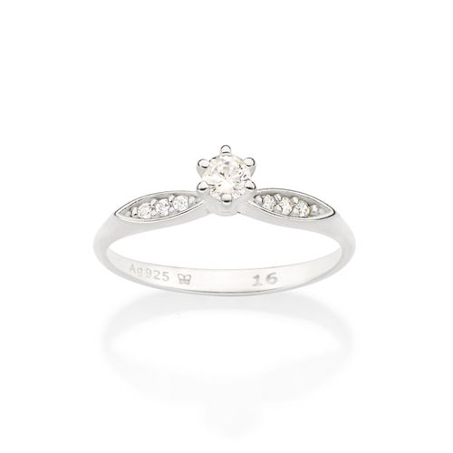 SILVER VINTAGE ENGAGEMENT RING