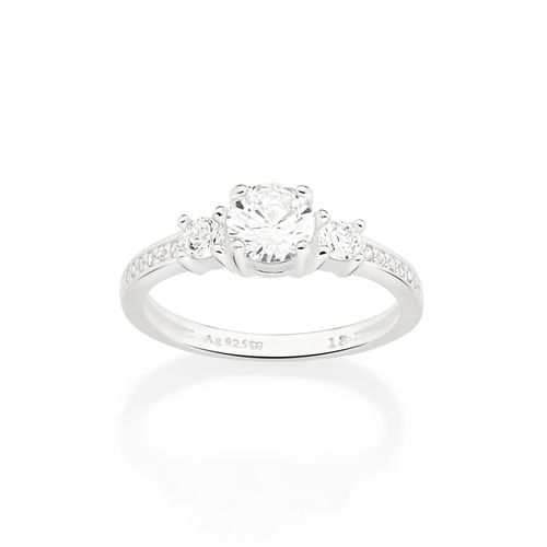 SILVER 925 TRIPLE ENGAGEMENT RING