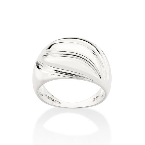 SILVER 925 WAVED MAXI RING