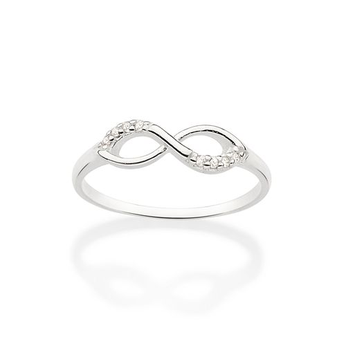 SILVER INFINITY SKINNY RING