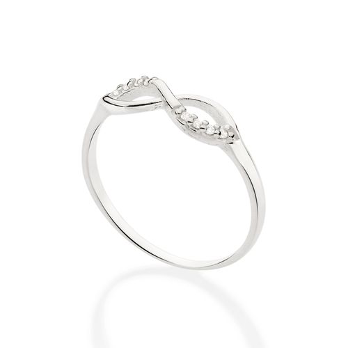 SILVER INFINITY SKINNY RING