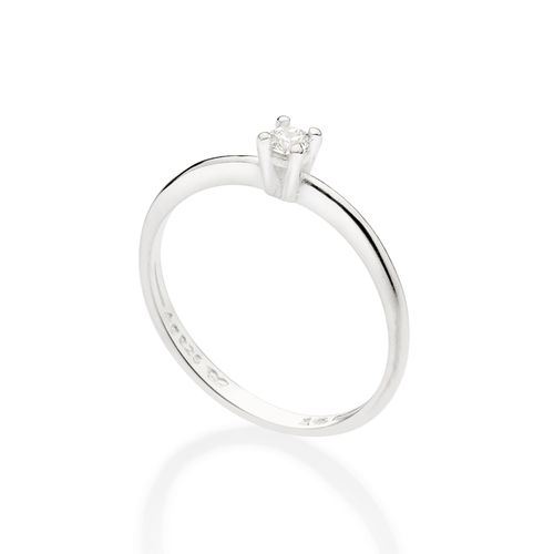 SILVER SIMPLE ENGAGEMENT RING