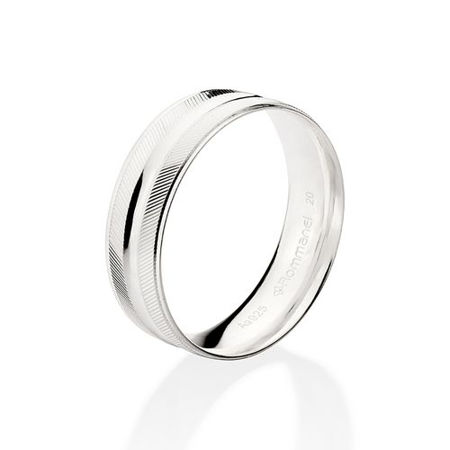 SILVER 925 LINED WEDDING BAND