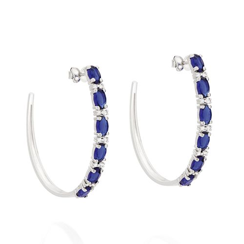 RHODIUM ROYALTY HOOP EARRING