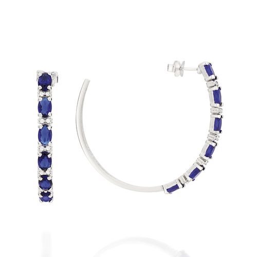 RHODIUM ROYALTY HOOP EARRING