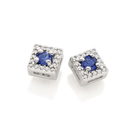 RHODIUM LUCID DREAMS EARRING IN BLUE