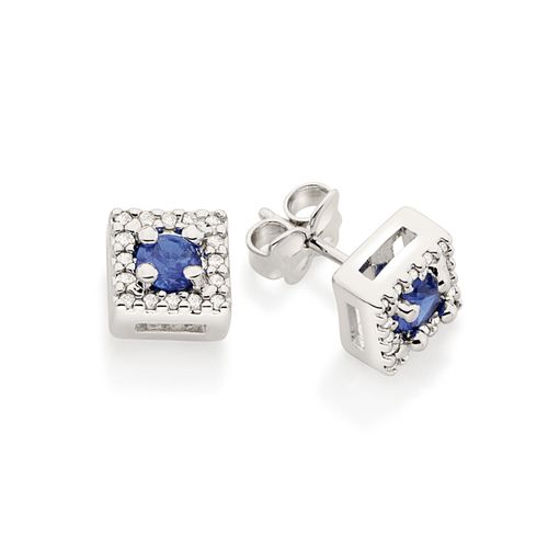 RHODIUM LUCID DREAMS EARRING IN BLUE