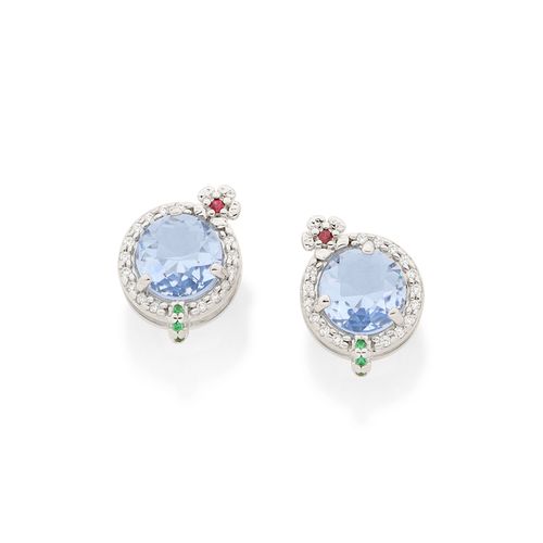 RHODIUM CURAÇAO DRINK EARRING