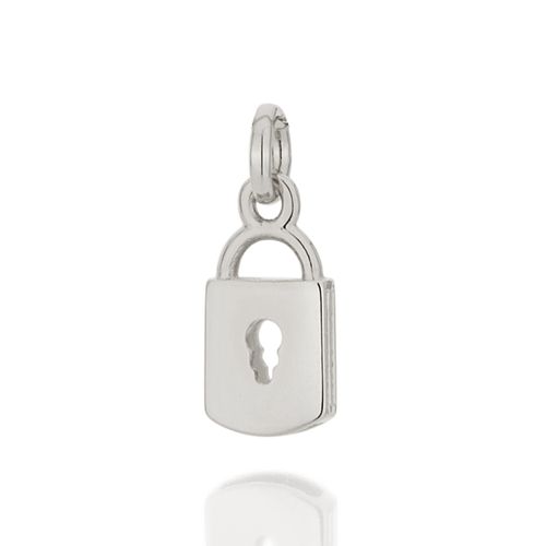 RHODIUM LOCK PENDANT