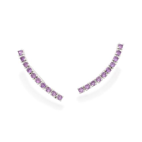 PLATINUM LUXURY EAR CUFF IN PURPLE