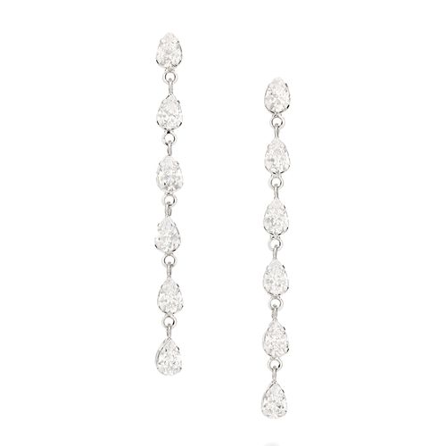 PLATINUM WHITE CELEBRATION DANGLY EARRING