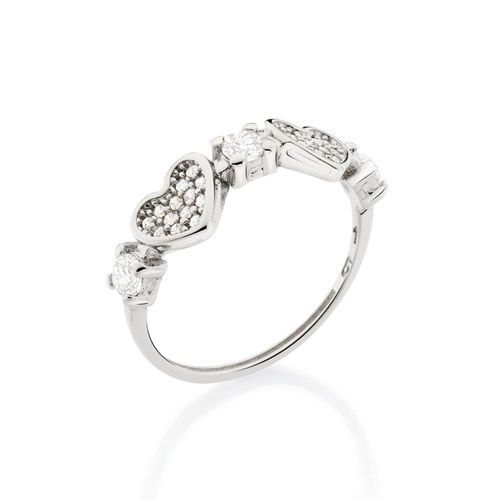 PLATINUM LOVELY HEART SKINNY RING