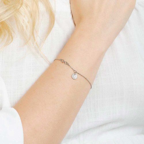 PLATINUM FOREVER BRACELET WITH LETTER -LETTER S