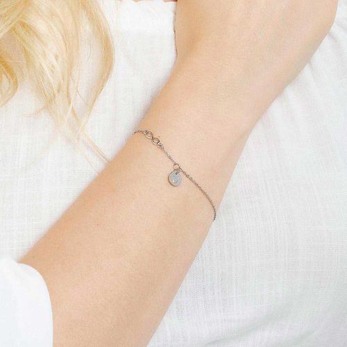 PLATINUM FOREVER BRACELET WITH LETTER -LETTER U