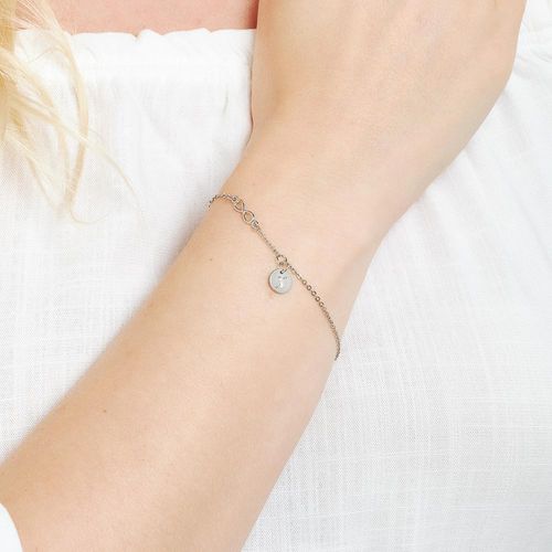 PLATINUM FOREVER BRACELET WITH LETTER -LETTER X
