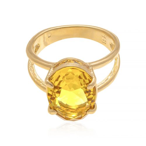 GOLD RING WITH CRYSTAL