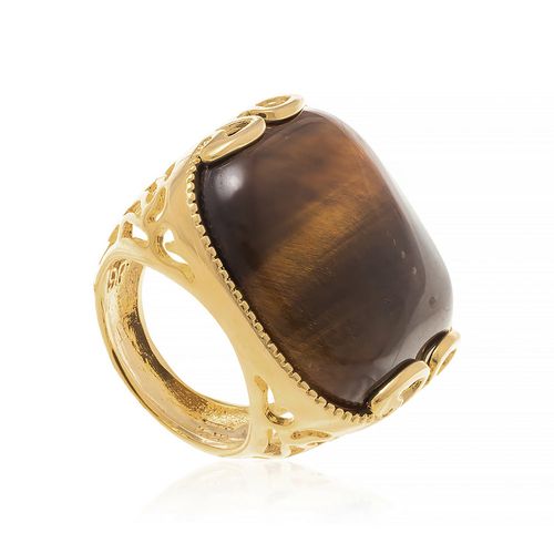 GOLD RING WITH CRYSTAL