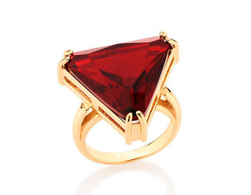 GOLD RING WITH CRYSTAL