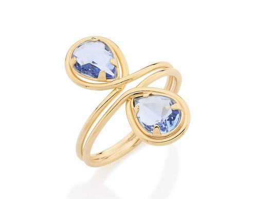 GOLD RING WITH CRYSTAL