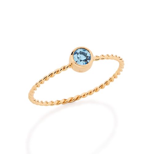 GOLD RING WITH CRYSTAL
