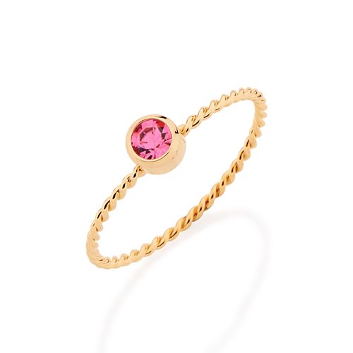 GOLD RING WITH CRYSTAL