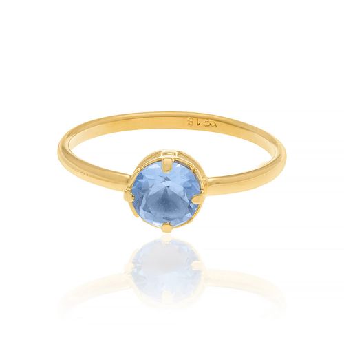 GOLD RING WITH CRYSTAL