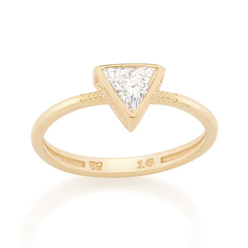 GOLD RING WITH ZIRCONIA