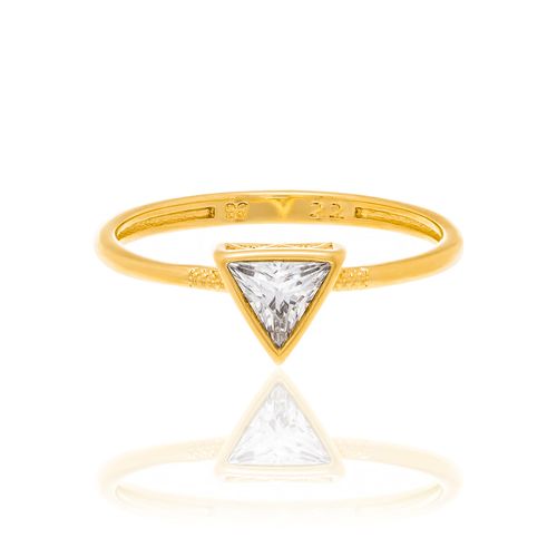 GOLD RING WITH ZIRCONIA