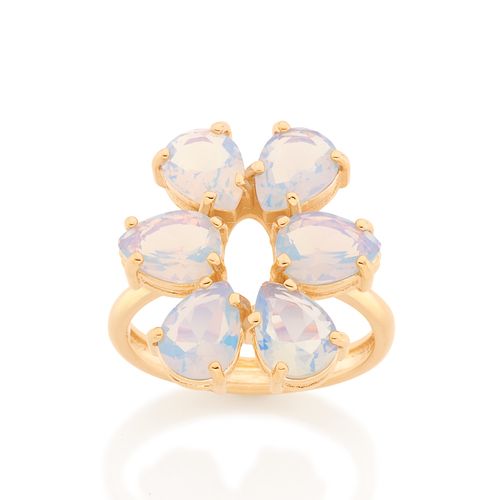 GOLD RING WITH CRYSTAL