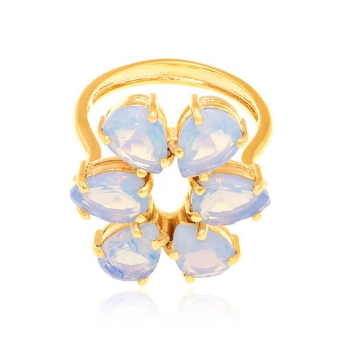 GOLD RING WITH CRYSTAL