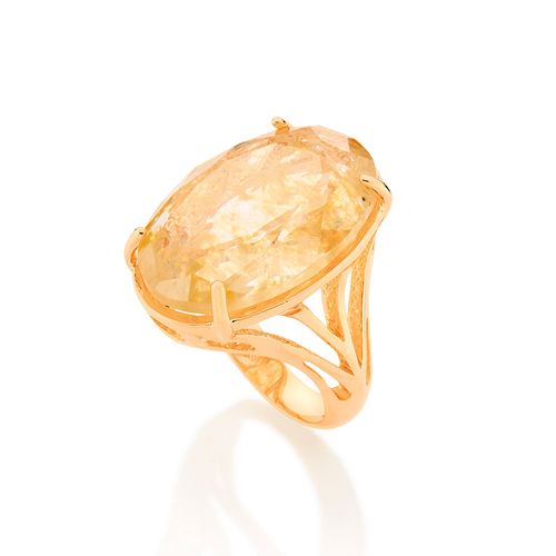 GOLD RING WITH CRYSTAL