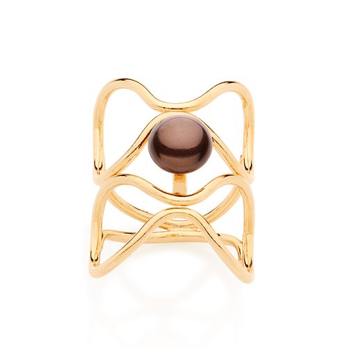 GOLD RING WITH PEARL