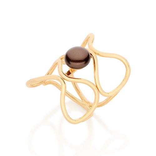 GOLD RING WITH PEARL
