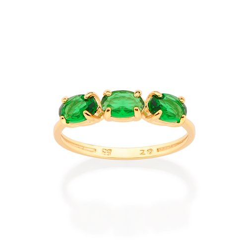 GOLD GARDEN PARTY RING IN GREEN