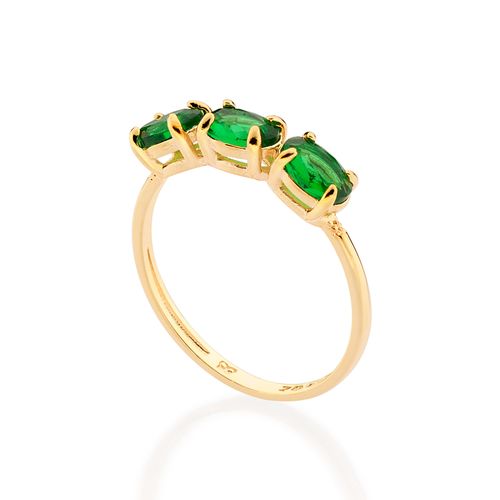 GOLD GARDEN PARTY RING IN GREEN