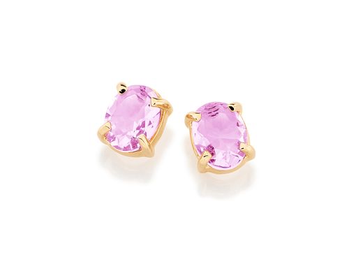 GOLD EARRING WITH CRYSTAL