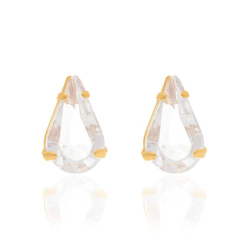 GOLD EARRING WITH CRYSTAL