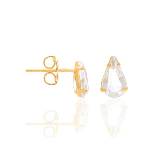GOLD EARRING WITH CRYSTAL