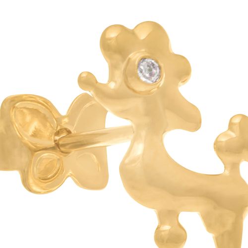 GOLD KID'S EARRING WITH CRYSTAL